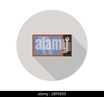 microwave icon illustrated in vector on white background Stock Vector