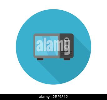 microwave icon illustrated in vector on white background Stock Vector