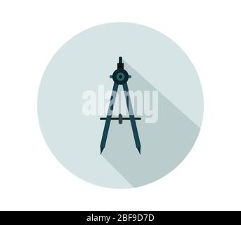 compass icon illustrated in vector on white background Stock Vector