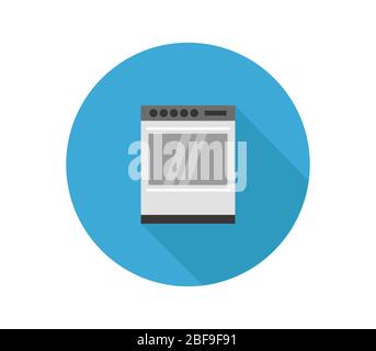 oven icon illustrated in vector on white background Stock Vector