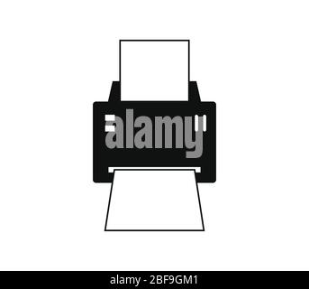 printer icon illustrated in vector on white background Stock Vector