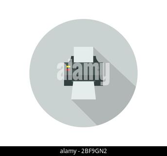 printer icon illustrated in vector on white background Stock Vector