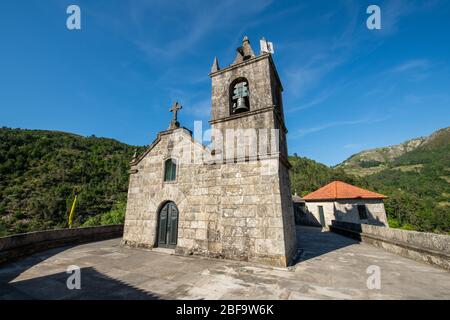 Church of Christ (Igreja Matriz do Sistelo), Sistelo, Arcos de Valdevez, Portugal. Stock Photo