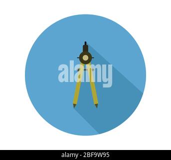 compass icon illustrated in vector on white background Stock Vector