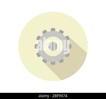 gear icon illustrated in vector on white background Stock Vector Image ...