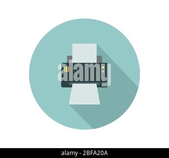 printer icon illustrated in vector on white background Stock Vector