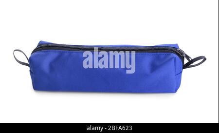 Pencil bag on white background Stock Photo