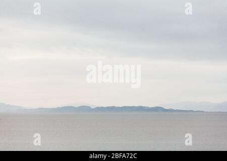 View across Gairloch towards Isle of Skye in the west highlands and islands of scotland. Stock Photo