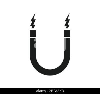 magnet icon illustrated in vector on white background Stock Vector