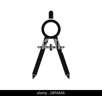 compass icon illustrated in vector on white background Stock Vector