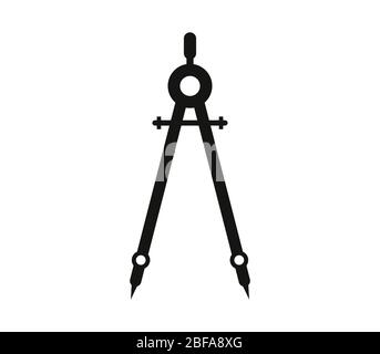 compass icon illustrated in vector on white background Stock Vector