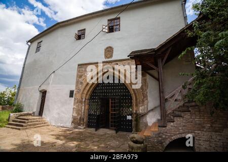 Ostrog Rivne Ostrog, Ukraine - 21 JULY 2009: Interior of museum in historical castle ...