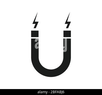 magnet icon illustrated in vector on white background Stock Vector