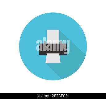 printer icon illustrated in vector on white background Stock Vector