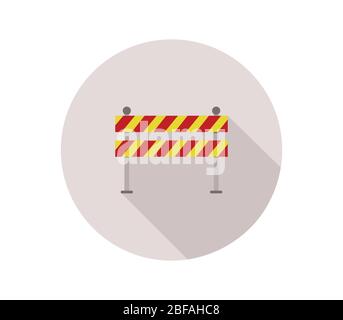 roadblock icon illustrated in vector on white background Stock Vector