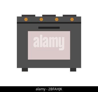 oven icon illustrated in vector on white background Stock Vector