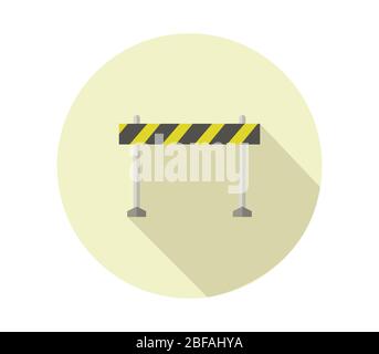 roadblock icon illustrated in vector on white background Stock Vector