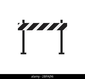 roadblock icon illustrated in vector on white background Stock Vector