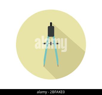 compass icon illustrated in vector on white background Stock Vector