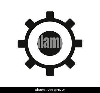 gear icon illustrated in vector on white background Stock Vector Image ...