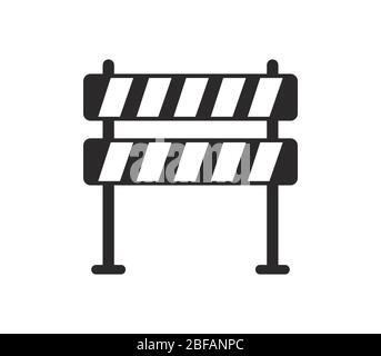 roadblock icon illustrated in vector on white background Stock Vector