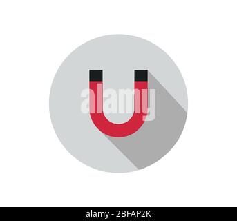 magnet icon illustrated in vector on white background Stock Vector