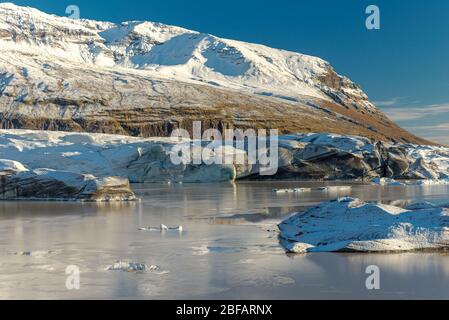 Svinafellsjokull glacier tonge. Skaftafell. Iceland Stock Photo