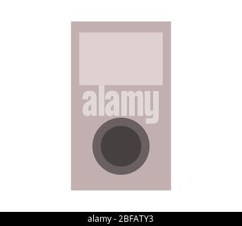 mp3 player icon illustrated in vector on white background Stock Vector