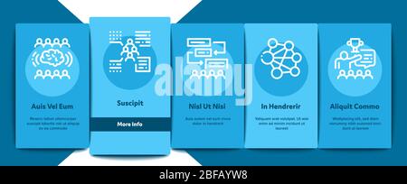 Hackathon Development Onboarding Elements Icons Set Vector Stock Vector