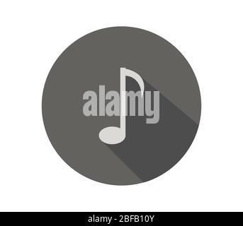 musical note icon illustrated in vector on white background Stock ...