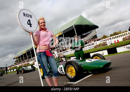 Beautiful Grid Girls at 2010 GOODWOOD Revival Stock Photo - Alamy