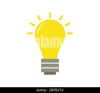 light bulb icon illustrated in vector on white background Stock Vector