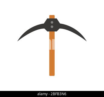 pickaxe icon illustrated in vector on white background Stock Vector