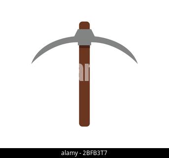 pickaxe icon illustrated in vector on white background Stock Vector