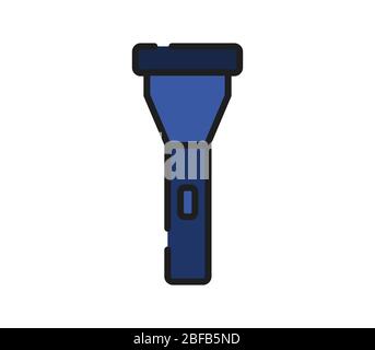 torch icon illustrated in vector on white background Stock Vector