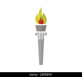 torch icon illustrated in vector on white background Stock Vector