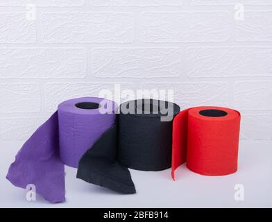 Red, Purple and Black Toilet Paper