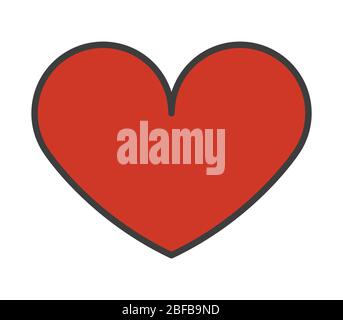 heart icon illustrated on white background in vector Stock Vector Image ...
