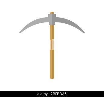 pickaxe icon illustrated in vector on white background Stock Vector