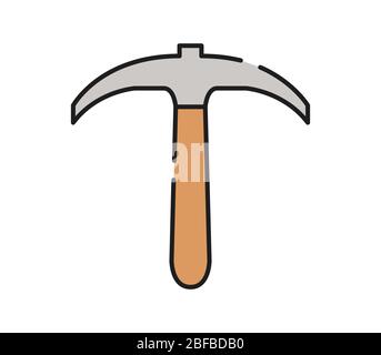 pickaxe icon illustrated in vector on white background Stock Vector