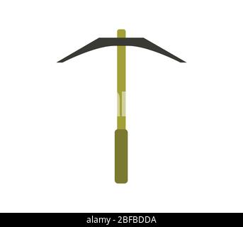 pickaxe icon illustrated in vector on white background Stock Vector