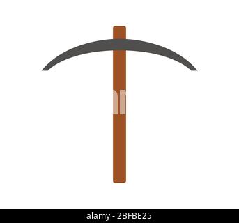 pickaxe icon illustrated in vector on white background Stock Vector
