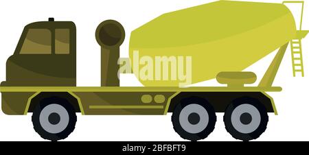 concrete mixer icon illustrated in vector on white background Stock Vector