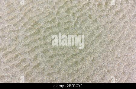 Rippled texture of fine sea sand -  Natural background Stock Photo