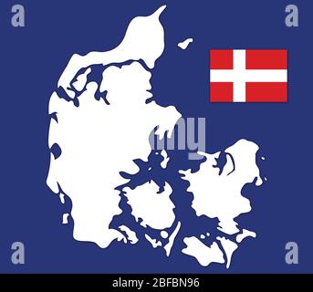 Denmark icon illustrated in vector on white background Stock Vector