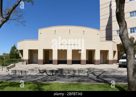 IRVINE, CALIFORNIA - 16 APRIL 2020: The Social Science Lecture Hall at the University of California Irvine, UCI. Stock Photo