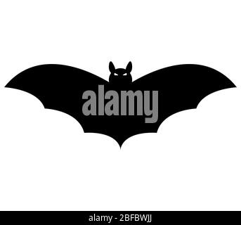 bat icon illustrated in vector on white background Stock Vector Image ...