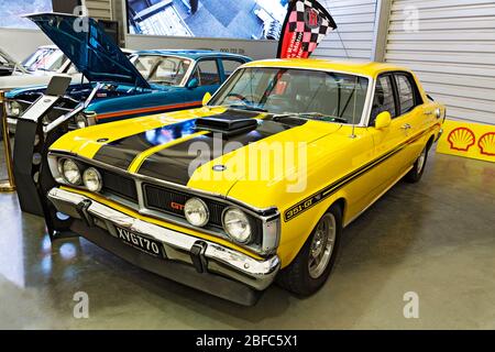 Automobiles /   Australian made 1970 Ford Falcon XY 351 GT displayed at a motor show in Melbourne Victoria Australia. Stock Photo