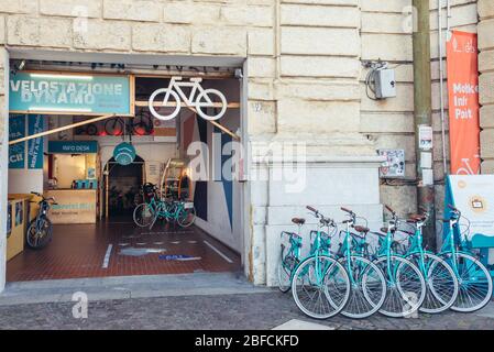 Velostazione Dynamo in Bologna, capital and largest city of the Emilia Romagna region in Northern Italy Stock Photo