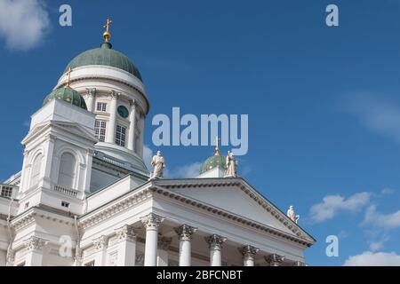 Helsinki Cathedral, a popular tourist attraction built in the neoclassical style in the centre of Helsinki, Finland Stock Photo